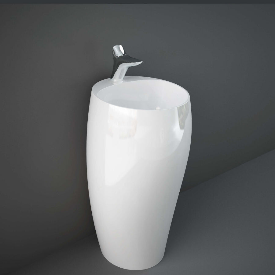 Lavabo monoblocco freestanding modello Cloud di Rak Ceramics Bianco Lucido by CeramicStore | Lo specialista del tuo bagno