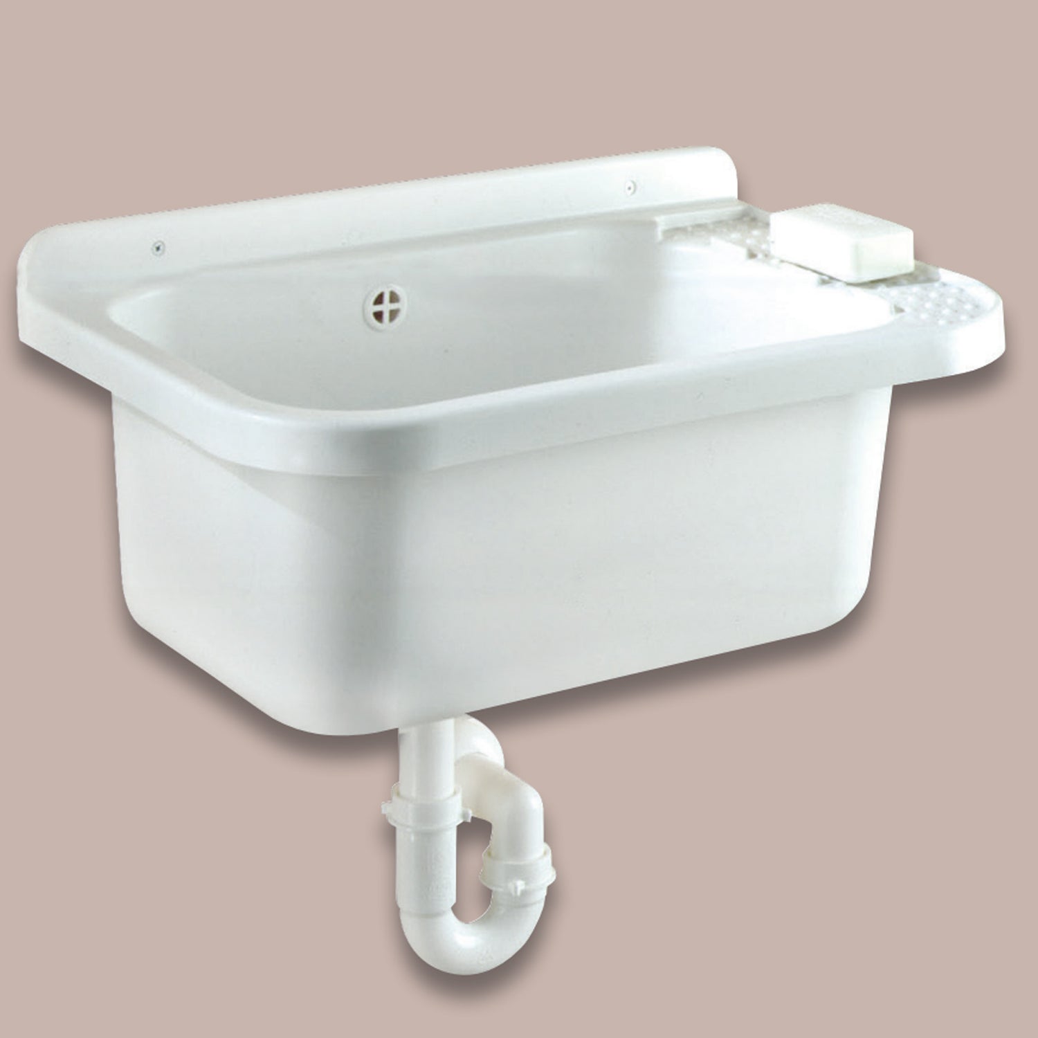 Lavatoio in pvc ideale per esterni con sifone incluso cm 60x40x24h by CeramicStore | Lo specialista del tuo bagno