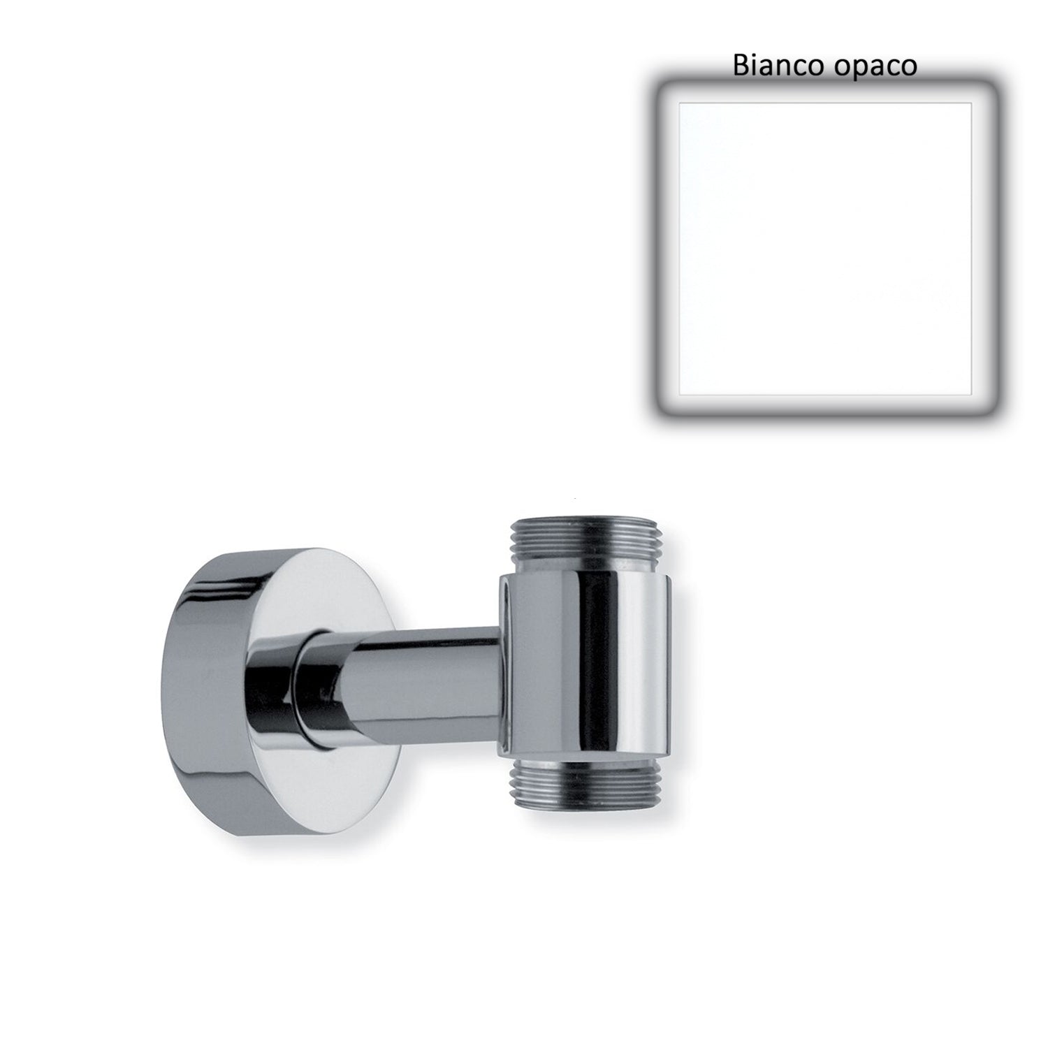 Supporto inferiore con attacco flessibile per colonna doccia esterno bianco by CeramicStore | Lo specialista del tuo bagno