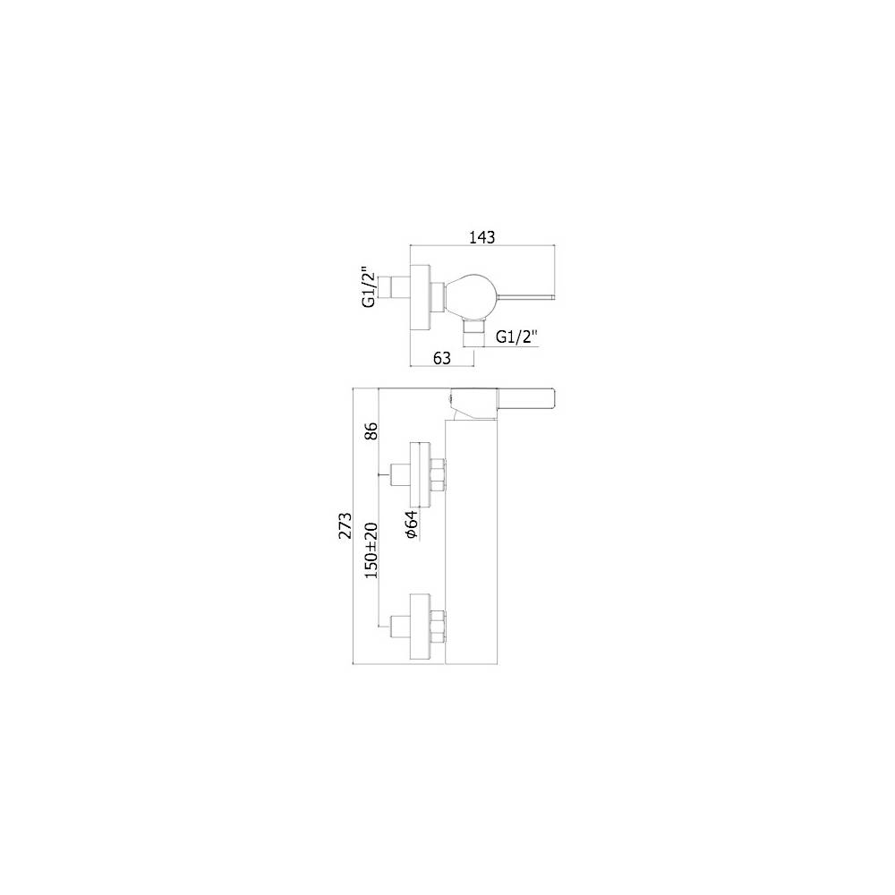 Miscelatore doccia con duplex serie Rock modello RO168DST Steel looking Paffoni by CeramicStore | Lo specialista del tuo bagno