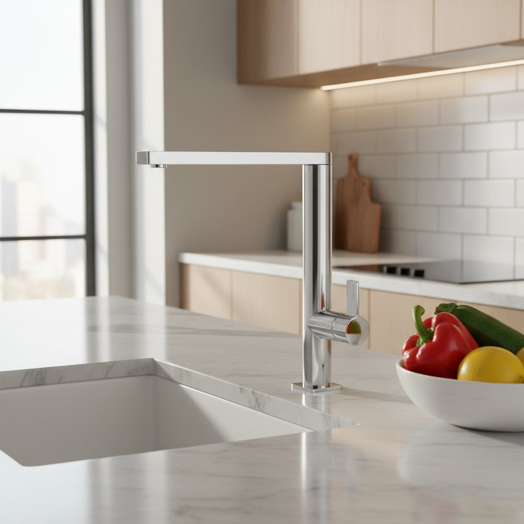 Miscelatore cucina serie Rock modello RO987ST Steel looking Paffoni by CeramicStore | Lo specialista del tuo bagno