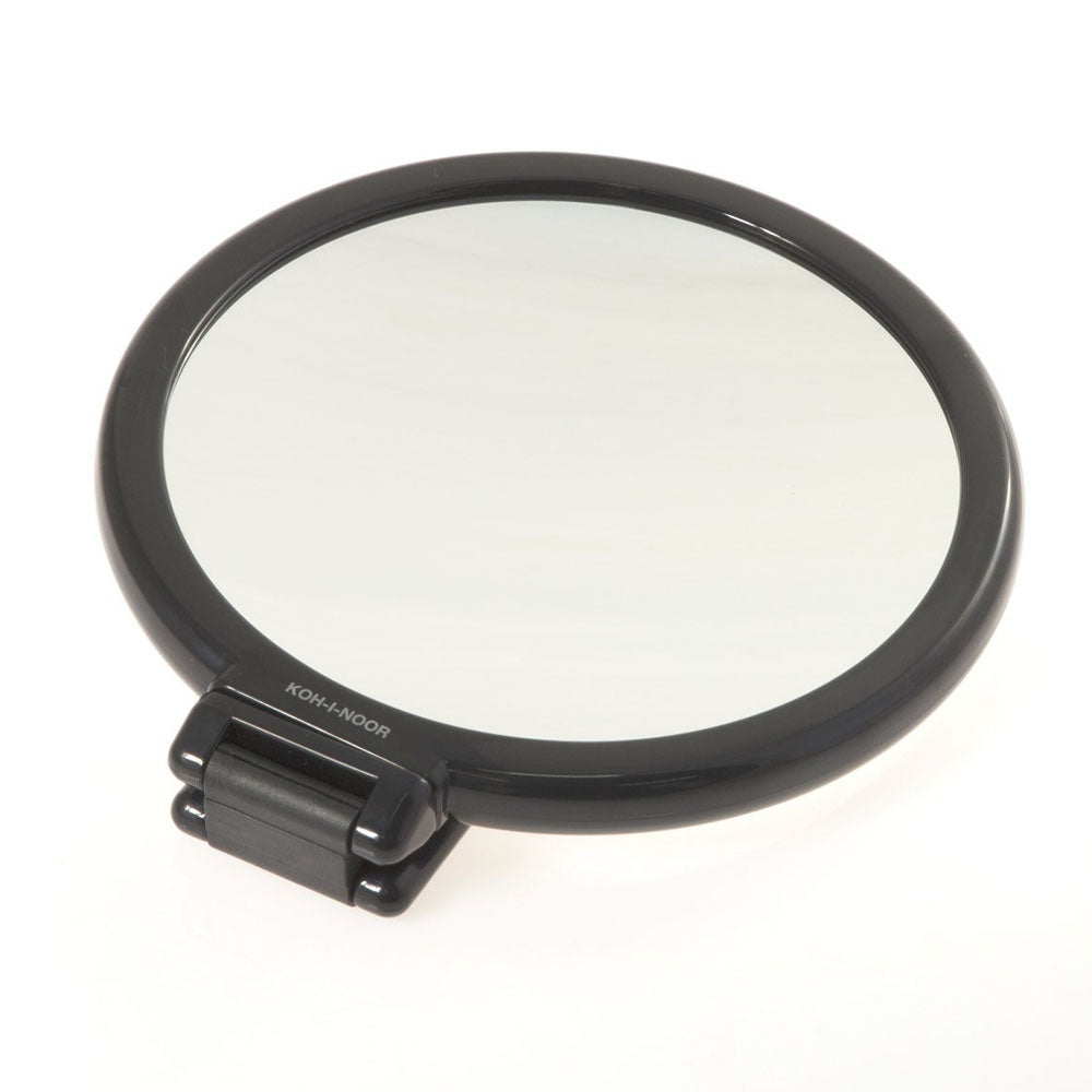 Specchio ingranditore con manico multi-snodo e supporto - linea 'Toeletta' bifacciale cm ภ18 - Ingrandimento X3 - Nero by CeramicStore | Lo specialista del tuo bagno