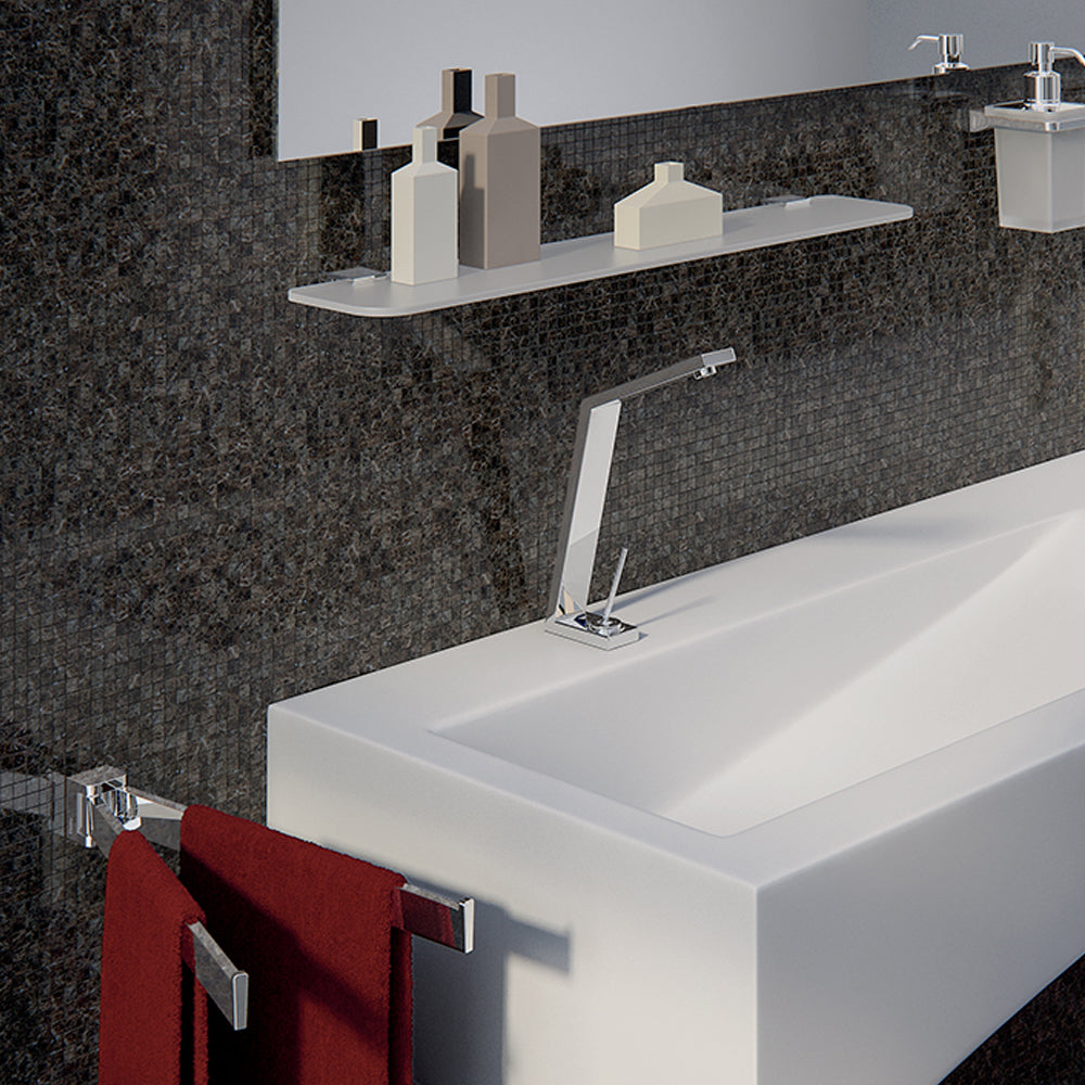 Portasalviette a snodo Gedy Glamour cm 3,2x33,5x4 in ottone cromo by CeramicStore | Lo specialista del tuo bagno