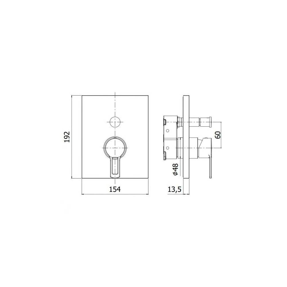 Miscelatore doccia Incasso con deviatore serie Ringo modello RINBOX015NO/M nero opaco Paffoni by CeramicStore | Lo specialista del tuo bagno