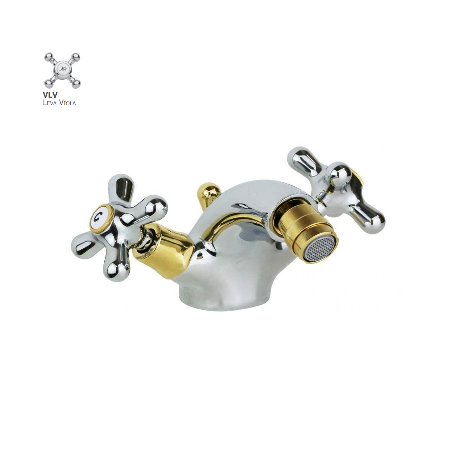 Monoforo bidet con scarico automatico Paffoni serie Viola - Cromo/Gold finish by CeramicStore | Lo specialista del tuo bagno