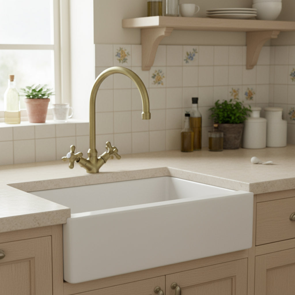 Miscelatore lavello monoforo con canna orientabile a ombrello Paffoni serie Viola - Bronzato by CeramicStore | Lo specialista del tuo bagno