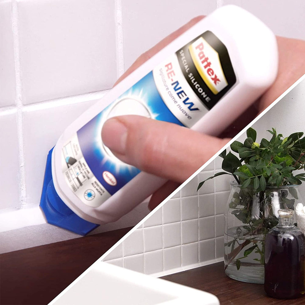 Sigillante universale bianco a base acqua Pattex Bagno Sano Re New 100 ml by CeramicStore | Lo specialista del tuo bagno