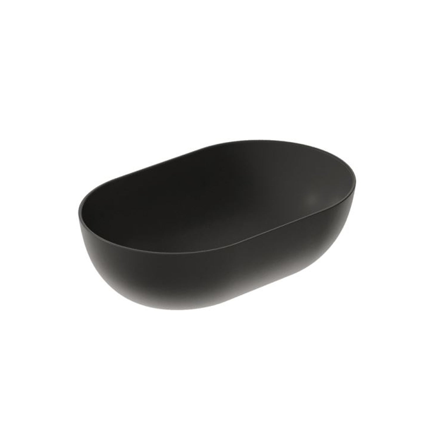 Lavabo da appoggio ovale cm 60x38 serie Dream di Ceramica Galassia Nero Opaco