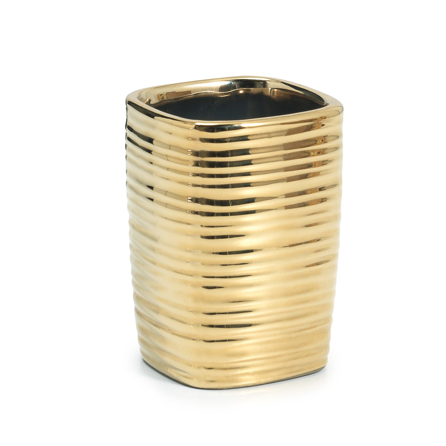 Portaspazzolini in ceramica Gedy serie Kelly - Oro