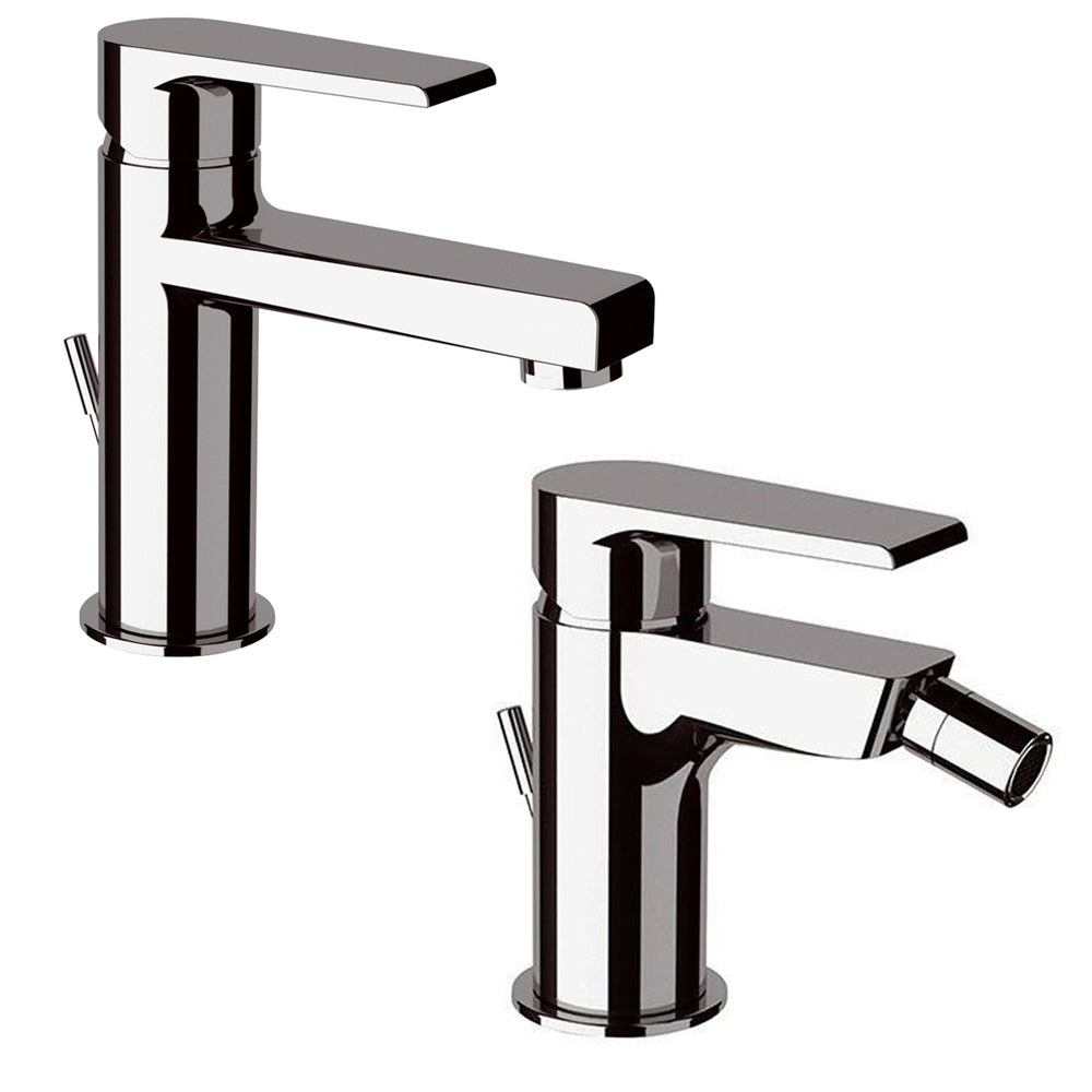 Kit miscelatori lavabo e bidet Rubinetterie Mariani linea Artic Cromo con scarico by CeramicStore | Lo specialista del tuo bagno