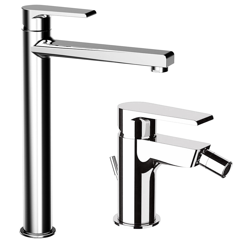Kit miscelatori lavabo alto e bidet Rubinetterie Mariani linea Artic Cromo by CeramicStore | Lo specialista del tuo bagno