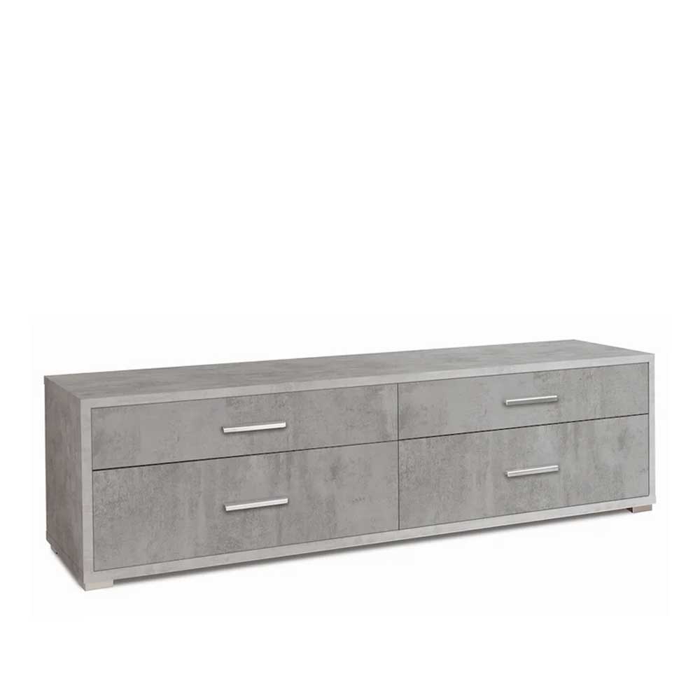 Mobile Basso da Soggiorno con 4 cassetti finitura Struttura Cemento / Finitura Frontale Cemento by Sarmog by CeramicStore | Lo specialista del tuo bagno
