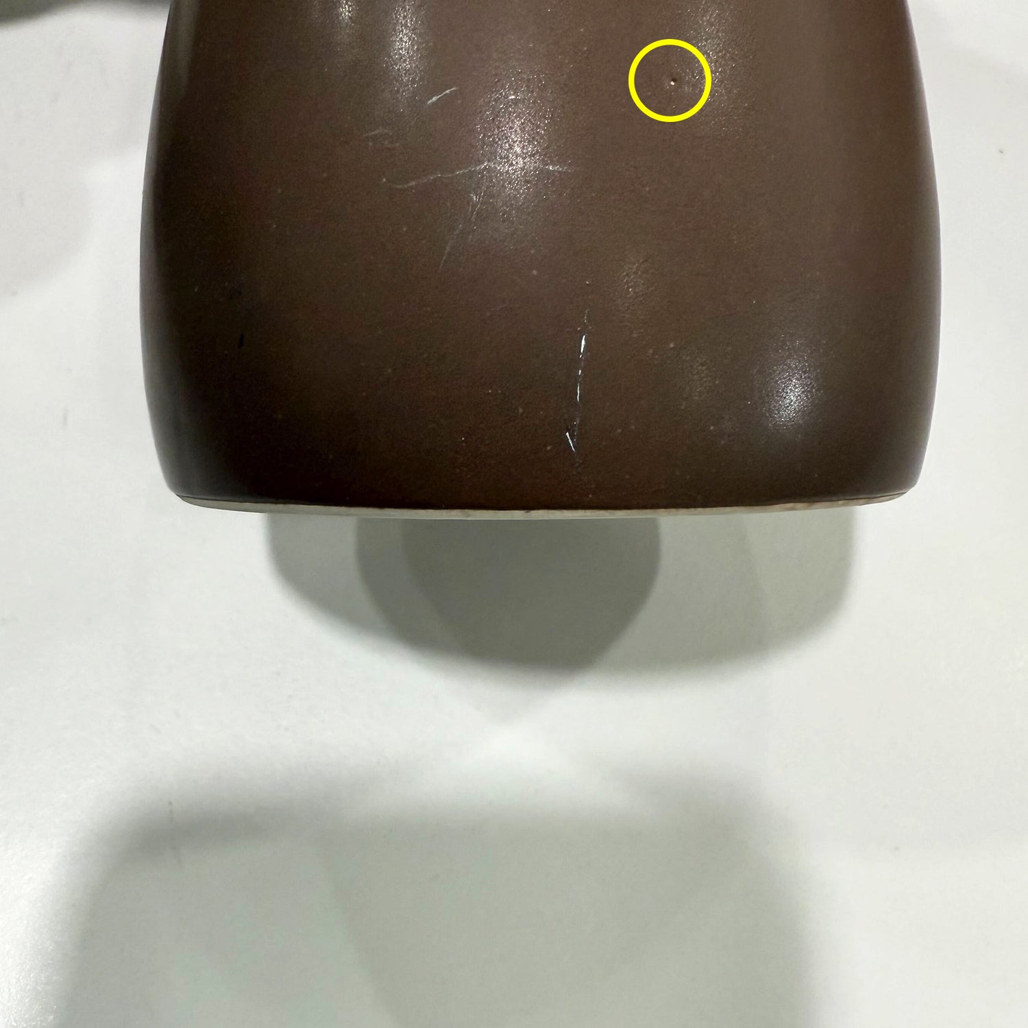 Versione Outlet - Bicchiere portaspazzolini in ceramica modello Athena color Cioccolato