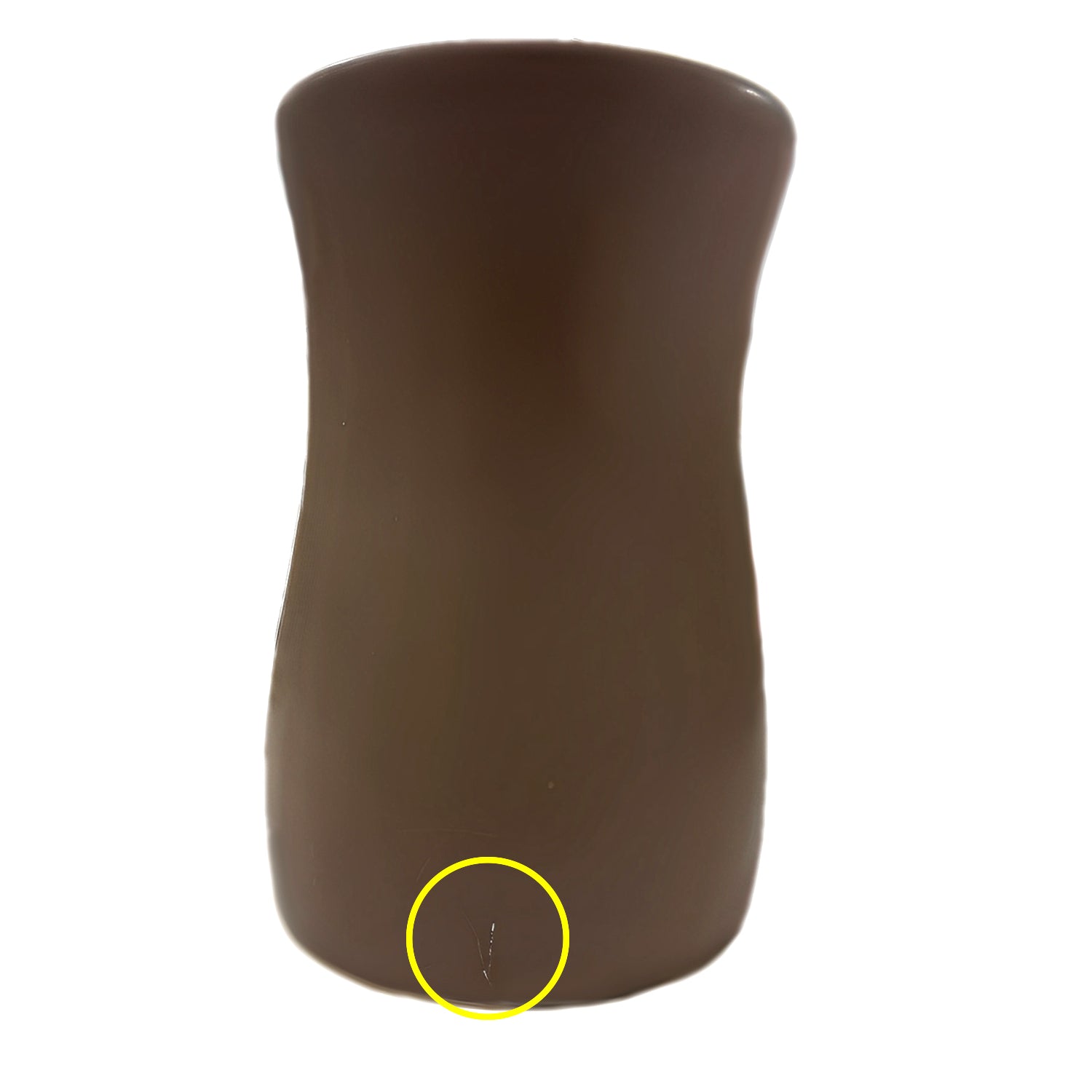 Versione Outlet - Bicchiere portaspazzolini in ceramica modello Athena color Cioccolato