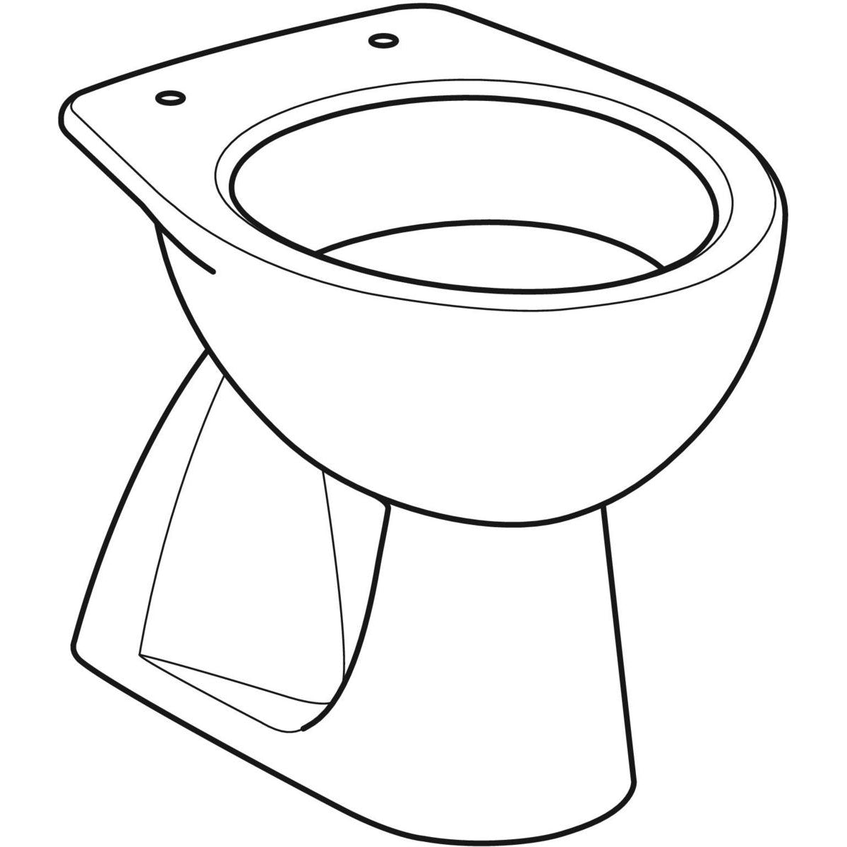 Vaso Pozzi Ginori Colibrì 2 distanziato da parete con scarico a pavimento 53x36 cm