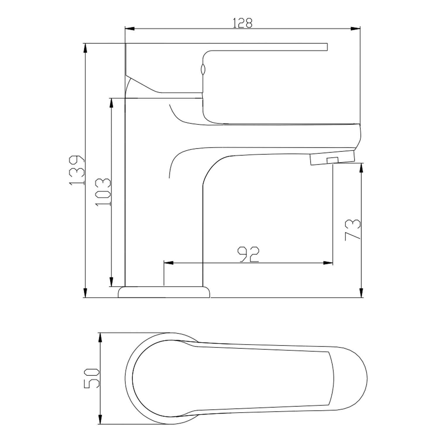 Kit rubinetteria lavabo con piletta di scarico, bidet e doccia RubiFlux serie Margaret - Cromo