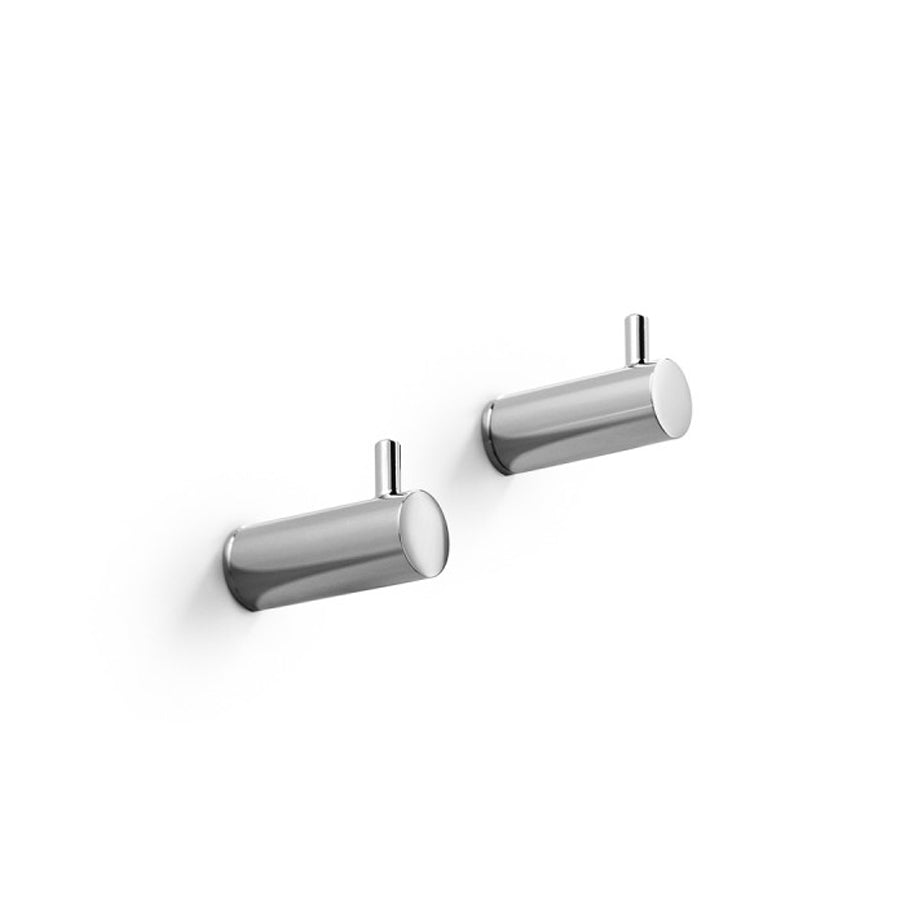 Coppia di appendini per il bagno Lineabeta collezione Picola in ottone cromato by CeramicStore | Lo specialista del tuo bagno