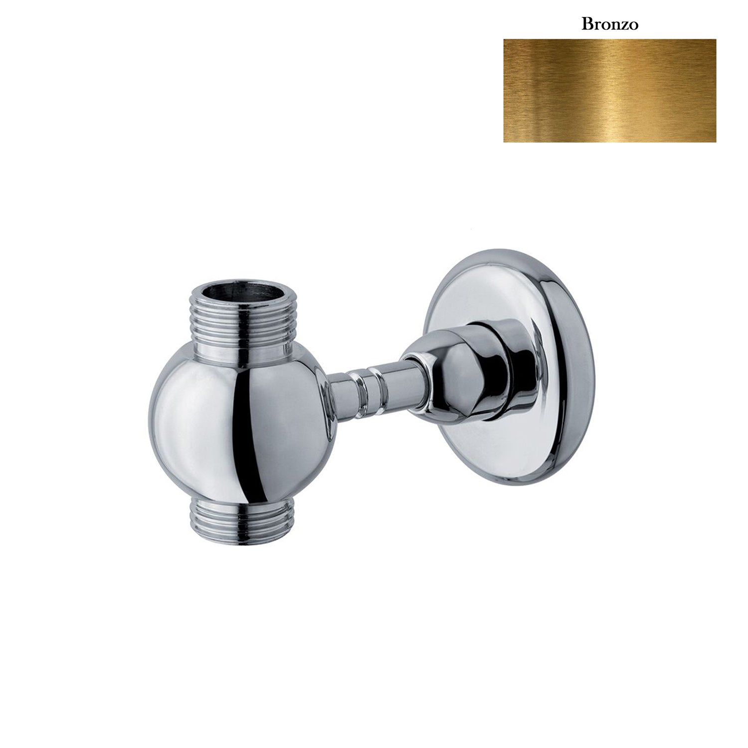 Supporto inferiore tondo con attacco flessibile per colonna doccia bronzo by CeramicStore | Lo specialista del tuo bagno