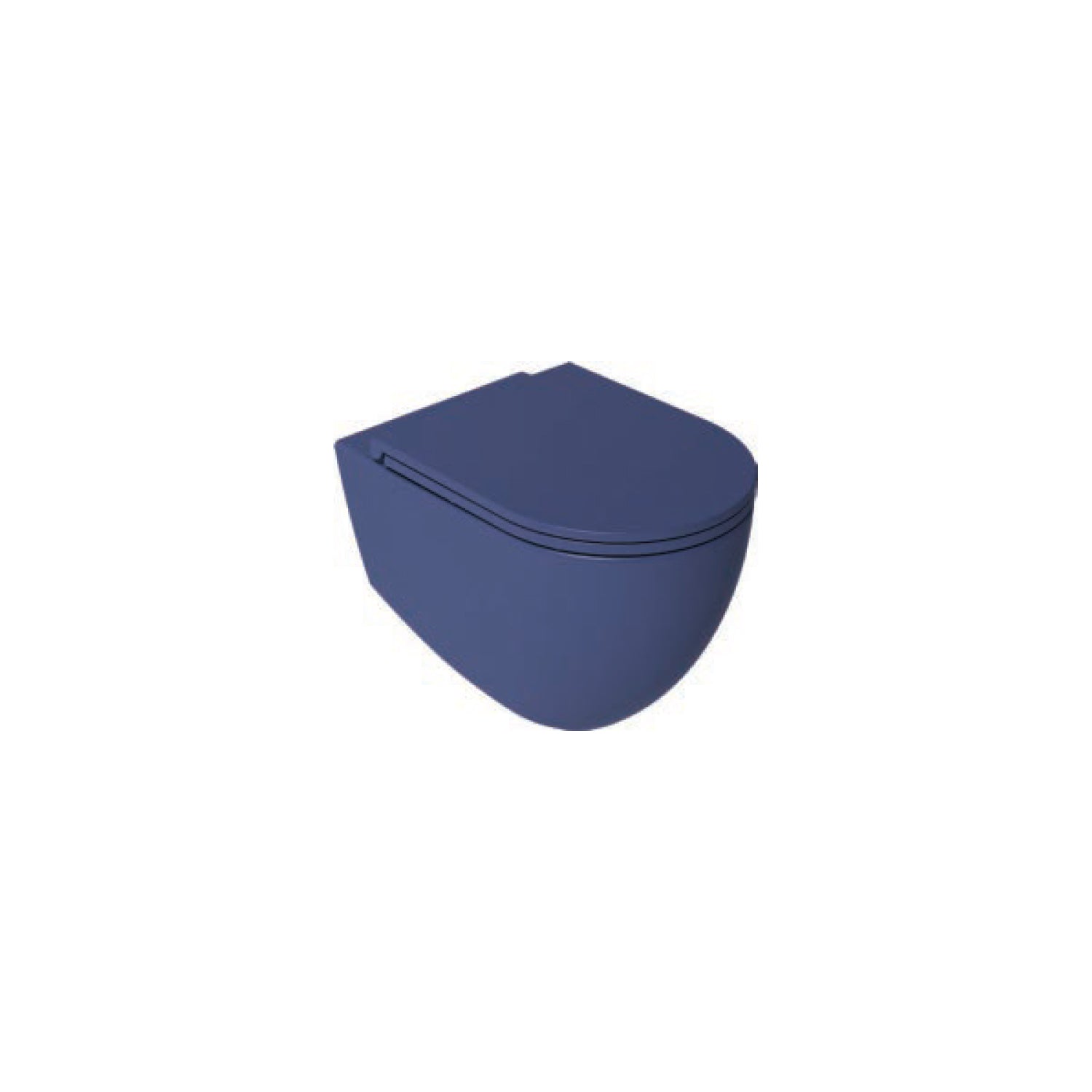 Sanitari sospesi Rimless con copriwater Soft Close BathCore serie Infinity 53x36