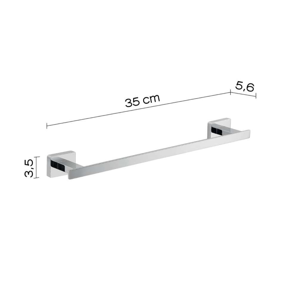 Portasalviette a parete Gedy modello Atena da 35 cm - Cromato by CeramicStore | Lo specialista del tuo bagno