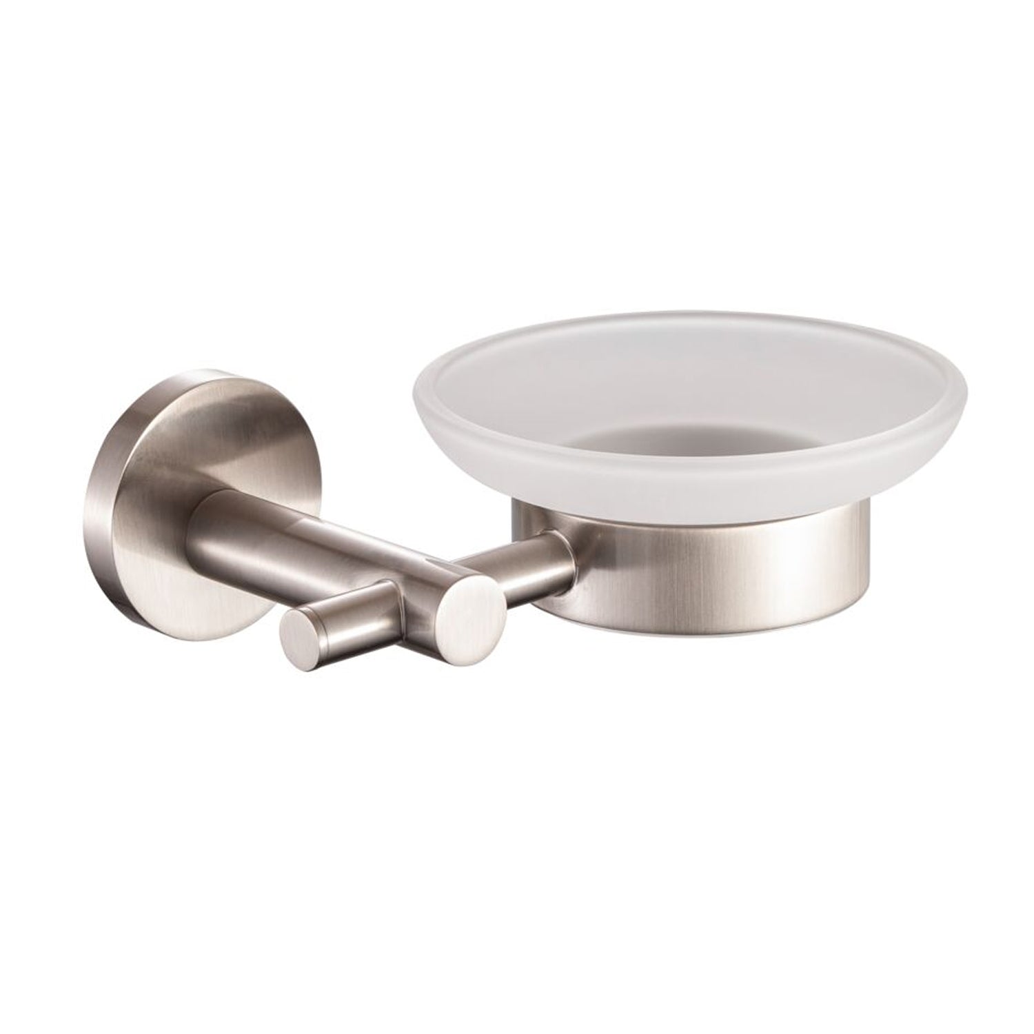 Portasapone serie Arte con attacco singolo in ottone nichel spazzolato by CeramicStore | Lo specialista del tuo bagno