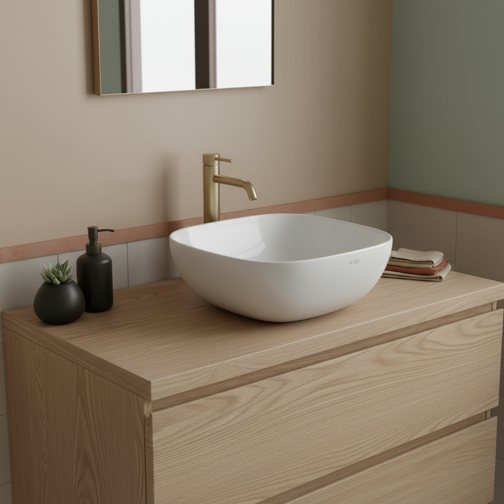 Raffinato lavabo di appoggio di Ceramica Globo