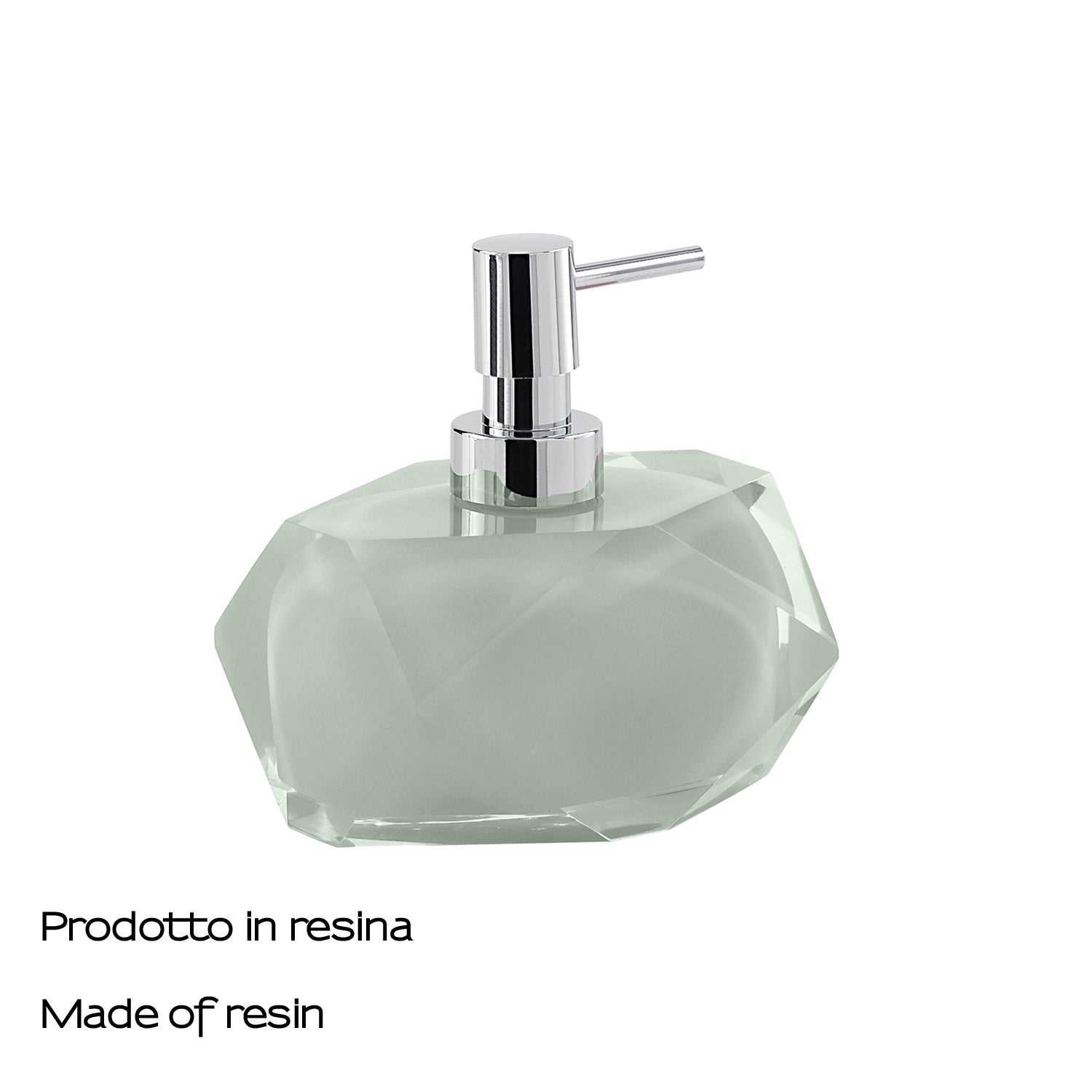 Dosasapone con erogatore in plastica cromata Gedy serie Chanelle - Verde Menta