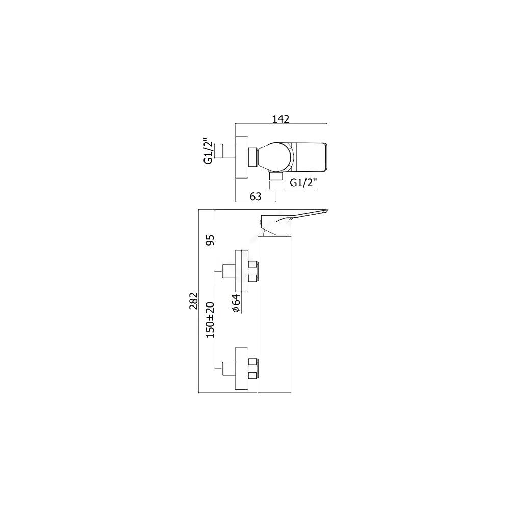 Miscelatore doccia serie Tilt modello TI168ST steel looking Paffoni by CeramicStore | Lo specialista del tuo bagno