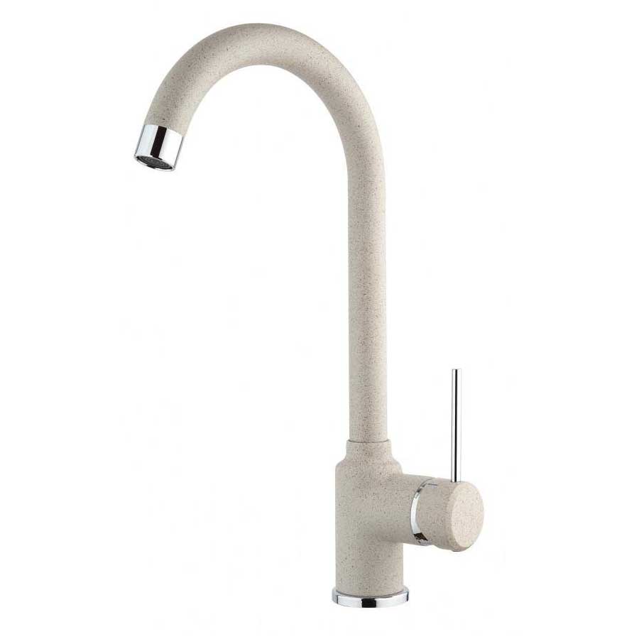 Rubinetti miscelatore per lavello cucina canna tonda finitura Avena Modello Korea di Argo Rubinetterie