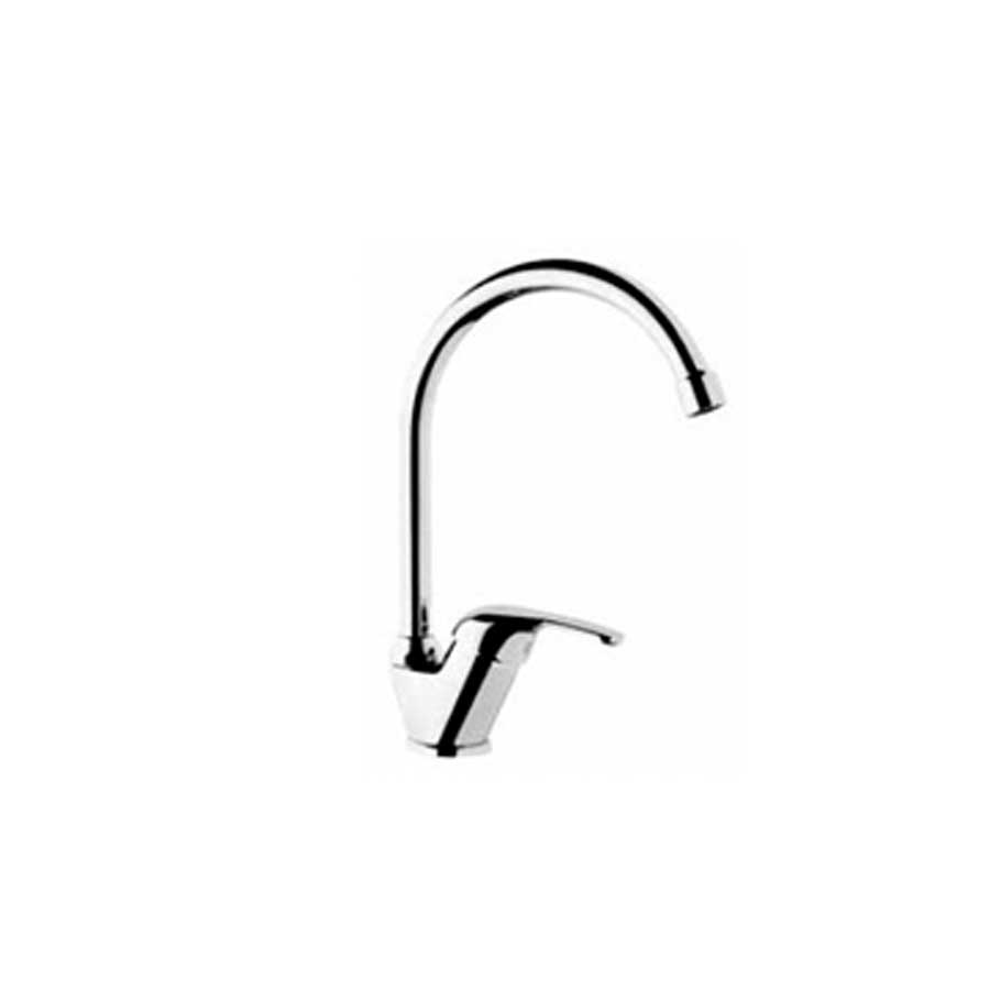 Rubinetti miscelatore per lavello cucina canna tonda finitura Cromo Lucido Modello Giava di Argo Rubinetterie