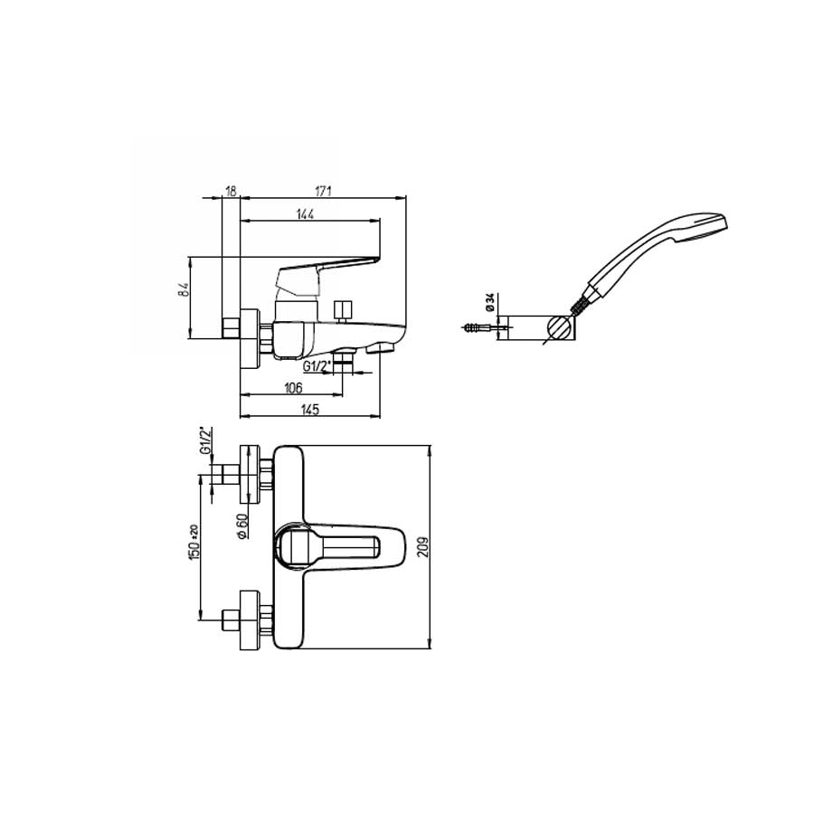 Set di Rubinetti Vasca, lavabo e Bidet con Piletta Click-Clack cromato collezione Bloom di Argo Rubinetterie by CeramicStore | Lo specialista del tuo bagno