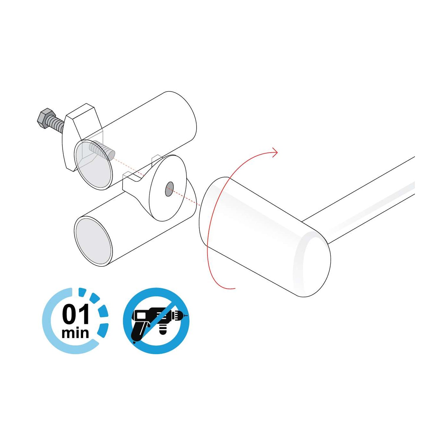 Versione Outlet - Portasciugamano universale per scaldasalviette modello tubolare cromato cm 36 by CeramicStore | Lo specialista del tuo bagno