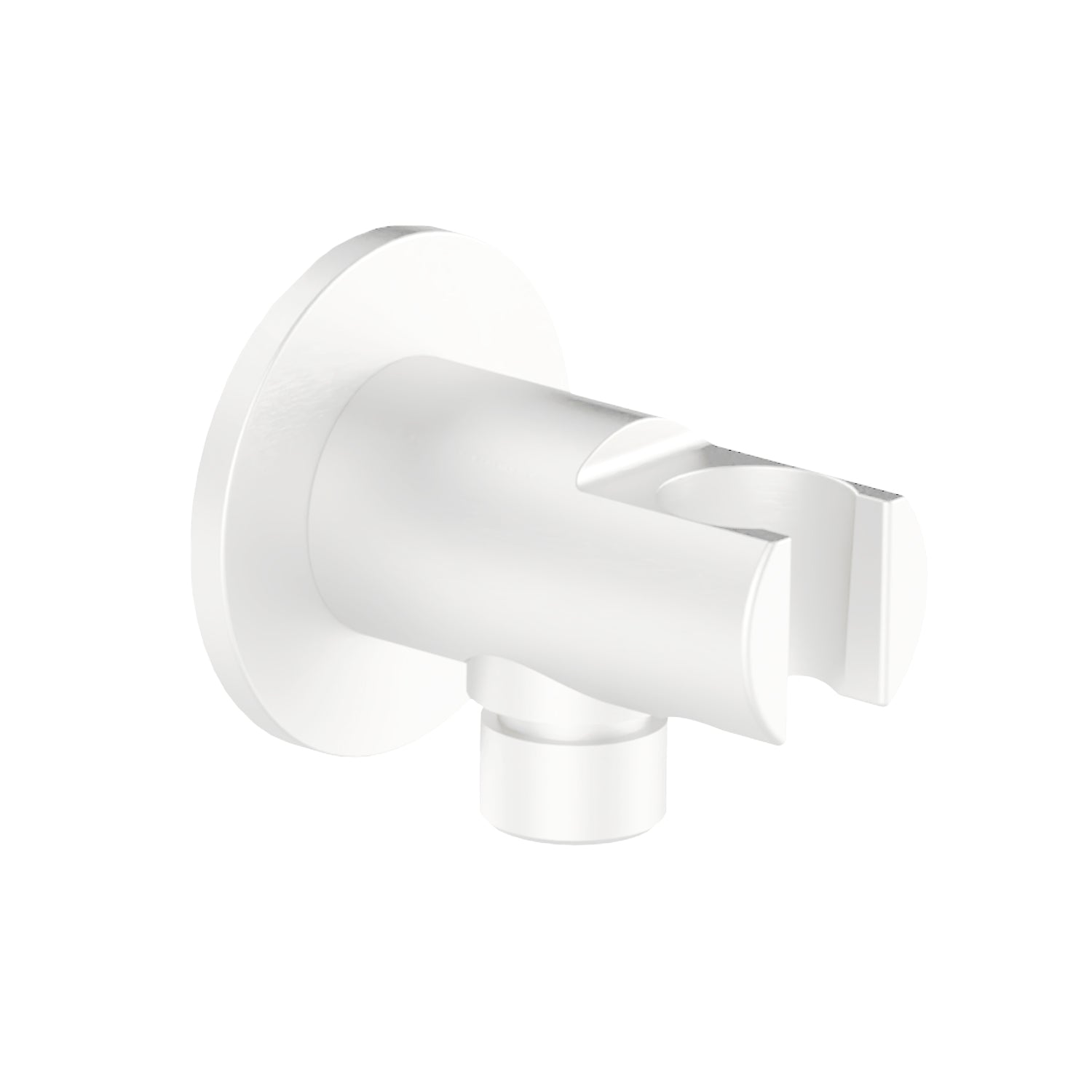 Supporto doccia a muro con presa acqua in ottone bianco opaco by CeramicStore | Lo specialista del tuo bagno