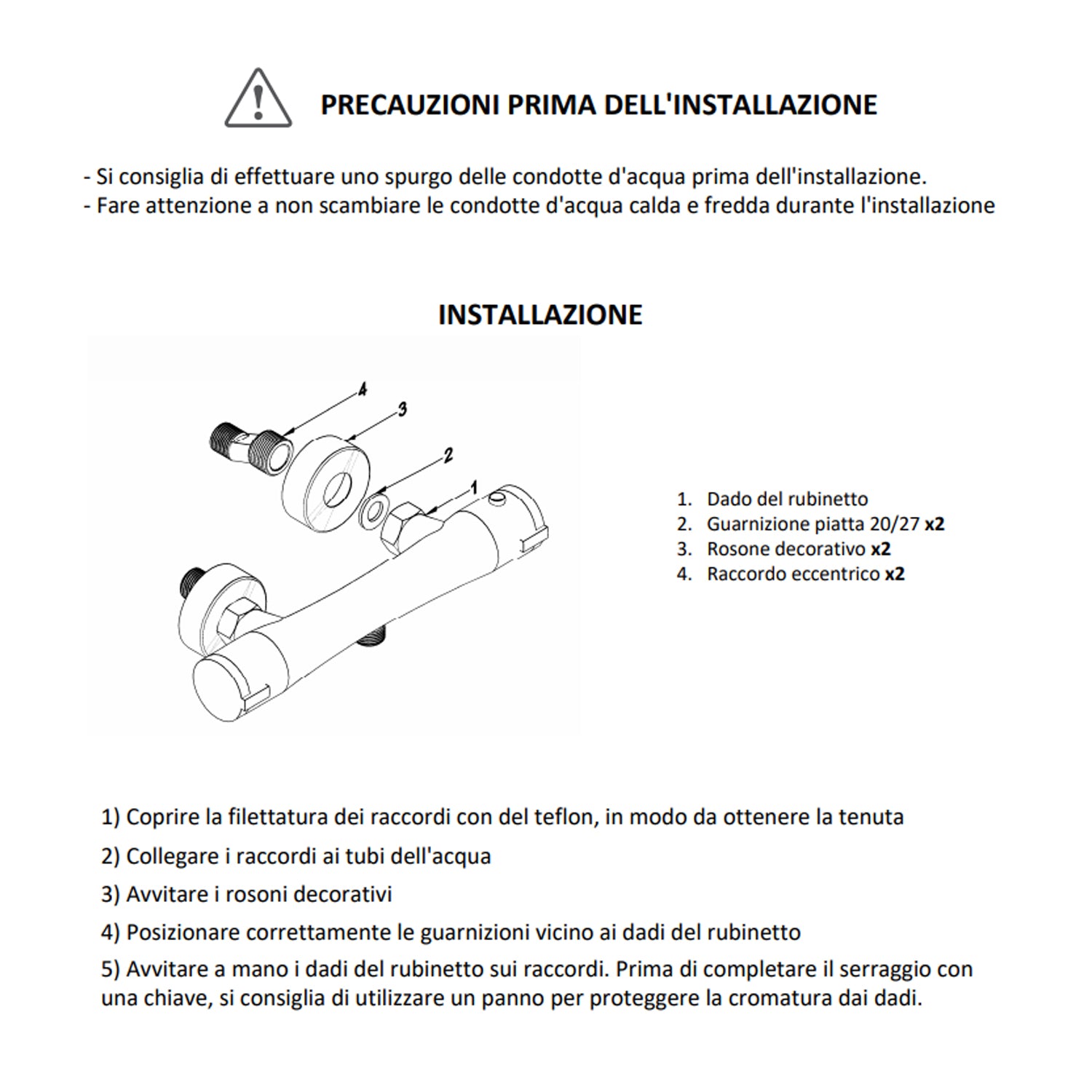 Miscelatore termostatico esterno doccia completo di kit doccia con flessibile modello Joe by CeramicStore | Lo specialista del tuo bagno