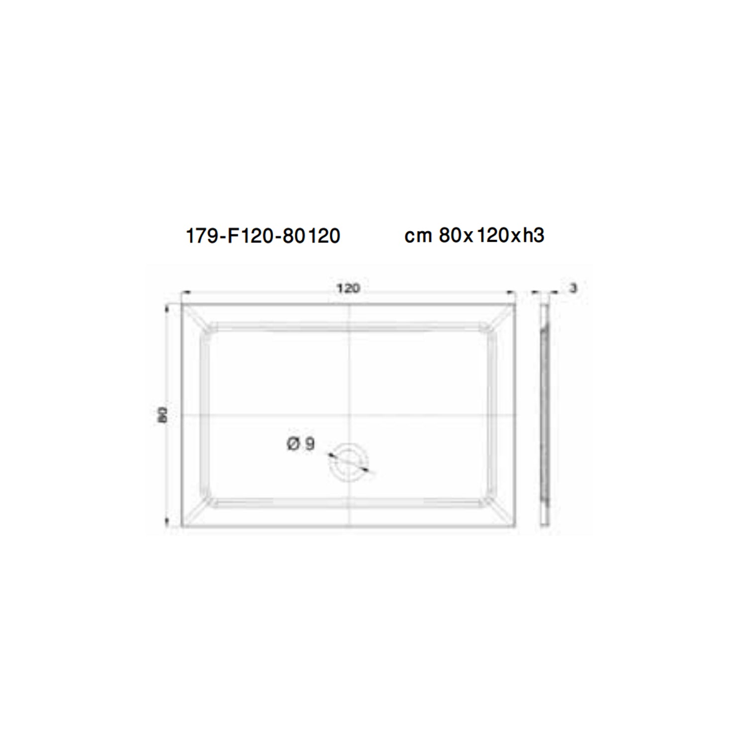 Piatto doccia rettangolare cm 80x120 in tecnopolimero strutturale Mr Plate by CeramicStore | Lo specialista del tuo bagno