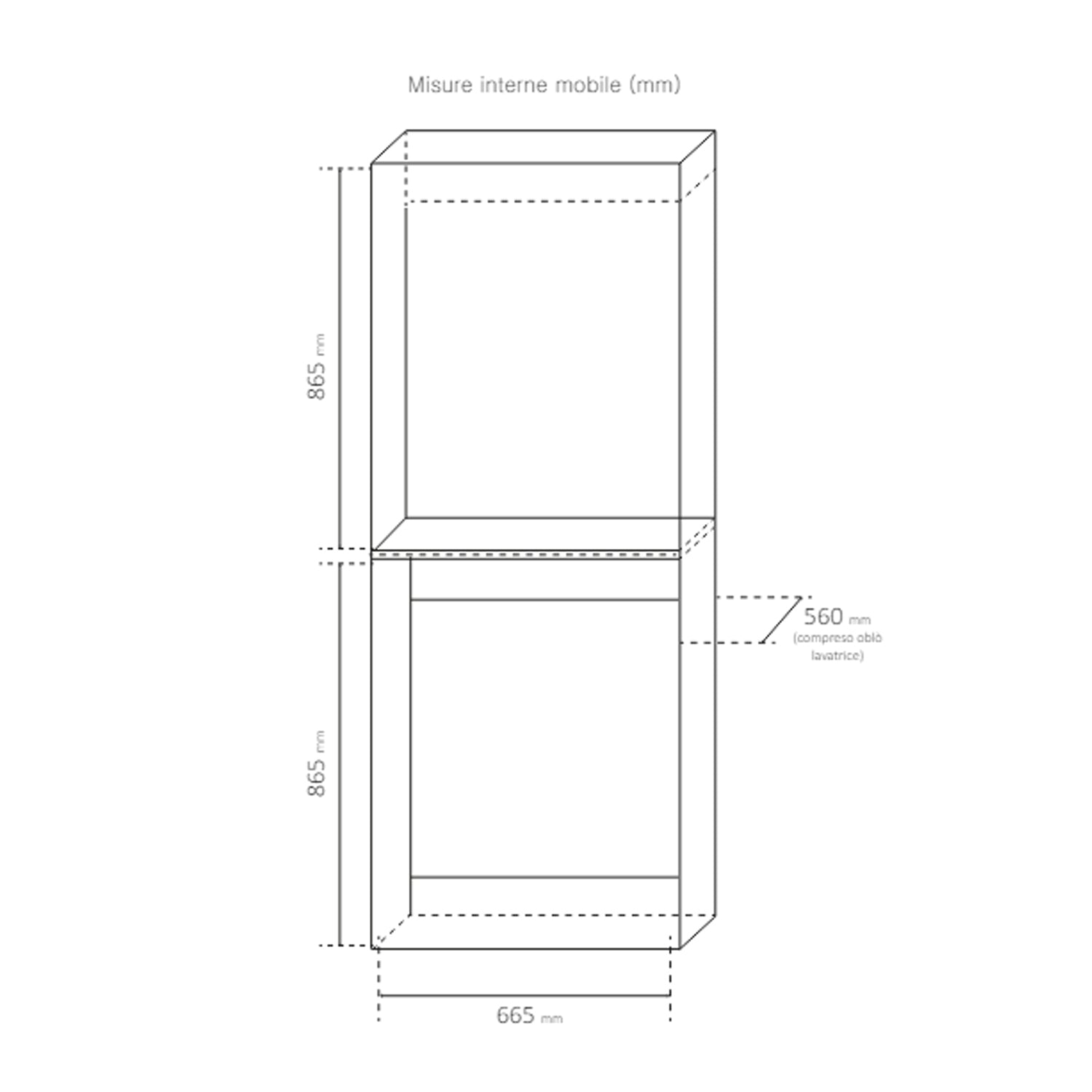 Mobile coprilavatrice e asciugatrice a colonna - Bianco by CeramicStore | Lo specialista del tuo bagno