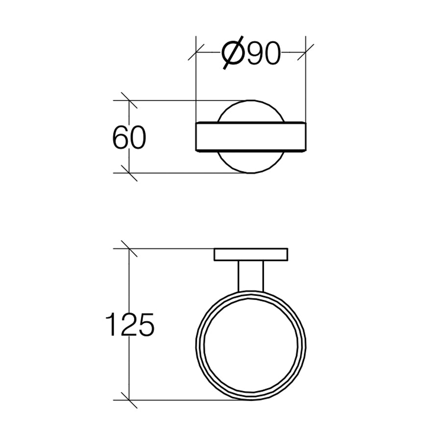 Supporto singolo per accessori bagno in ottone cromato Napie by Lineabeta by CeramicStore | Lo specialista del tuo bagno