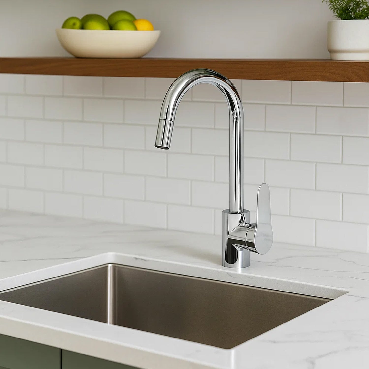 Miscelatore cucina RubiFlux Idroblue con bocca orientabile - Cromo by CeramicStore | Lo specialista del tuo bagno