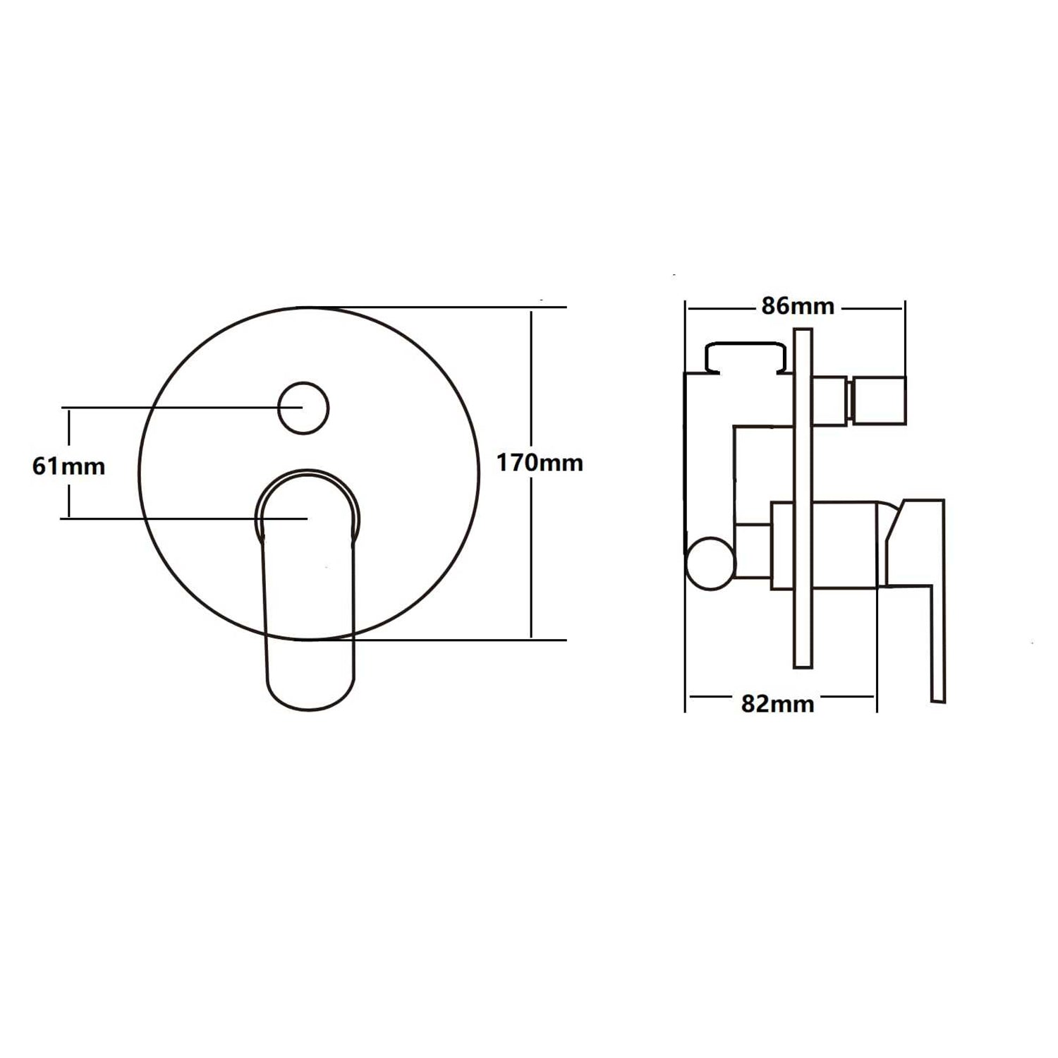 Miscelatore incasso doccia RubiFlux Idroblue con deviatore - Cromo by CeramicStore | Lo specialista del tuo bagno