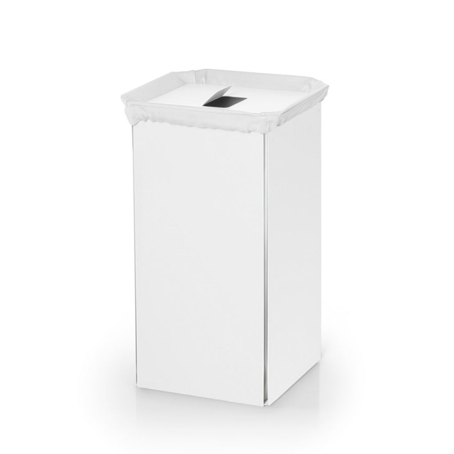 Cesto porta biancheria in alluminio verniciato bianco Lineabeta Bandoni by CeramicStore | Lo specialista del tuo bagno