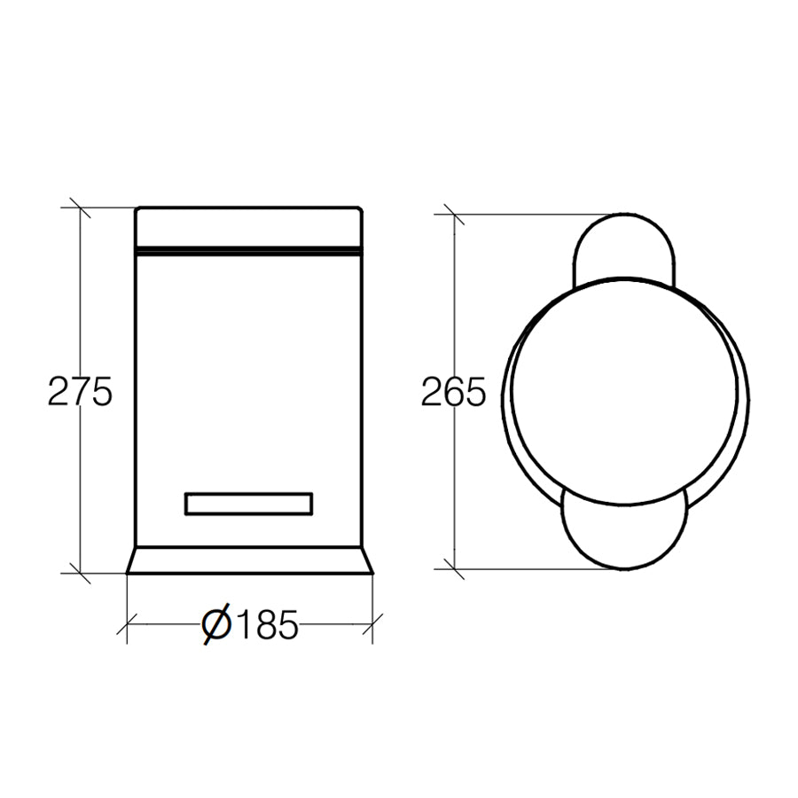 Cesto portarifiuti in acciaio inox lucido con interno in polipropilene nero. Apertura a pedale capienza 3Lt Lineabeta Sestei by CeramicStore | Lo specialista del tuo bagno