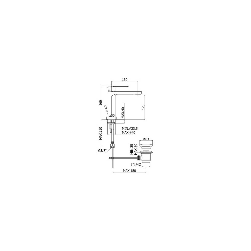 Miscelatore lavabo con scarico serie Tango modello TA075ST steel looking Paffoni by CeramicStore | Lo specialista del tuo bagno