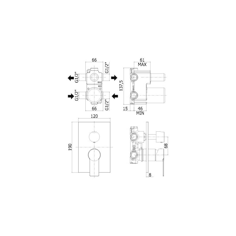Miscelatore doccia serie Tango modello TA018ST/M steel looking Paffoni by CeramicStore | Lo specialista del tuo bagno