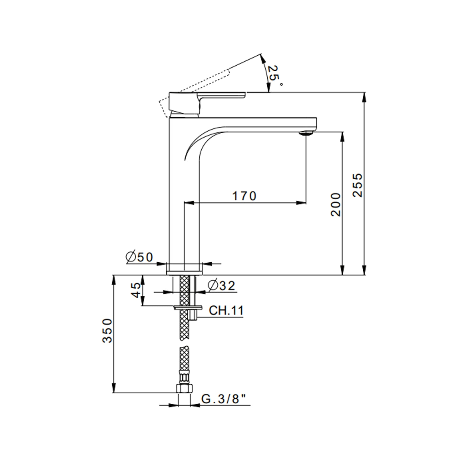 Miscelatore monocomando lavabo alto RubiFlux serie Lume - Rame by CeramicStore | Lo specialista del tuo bagno