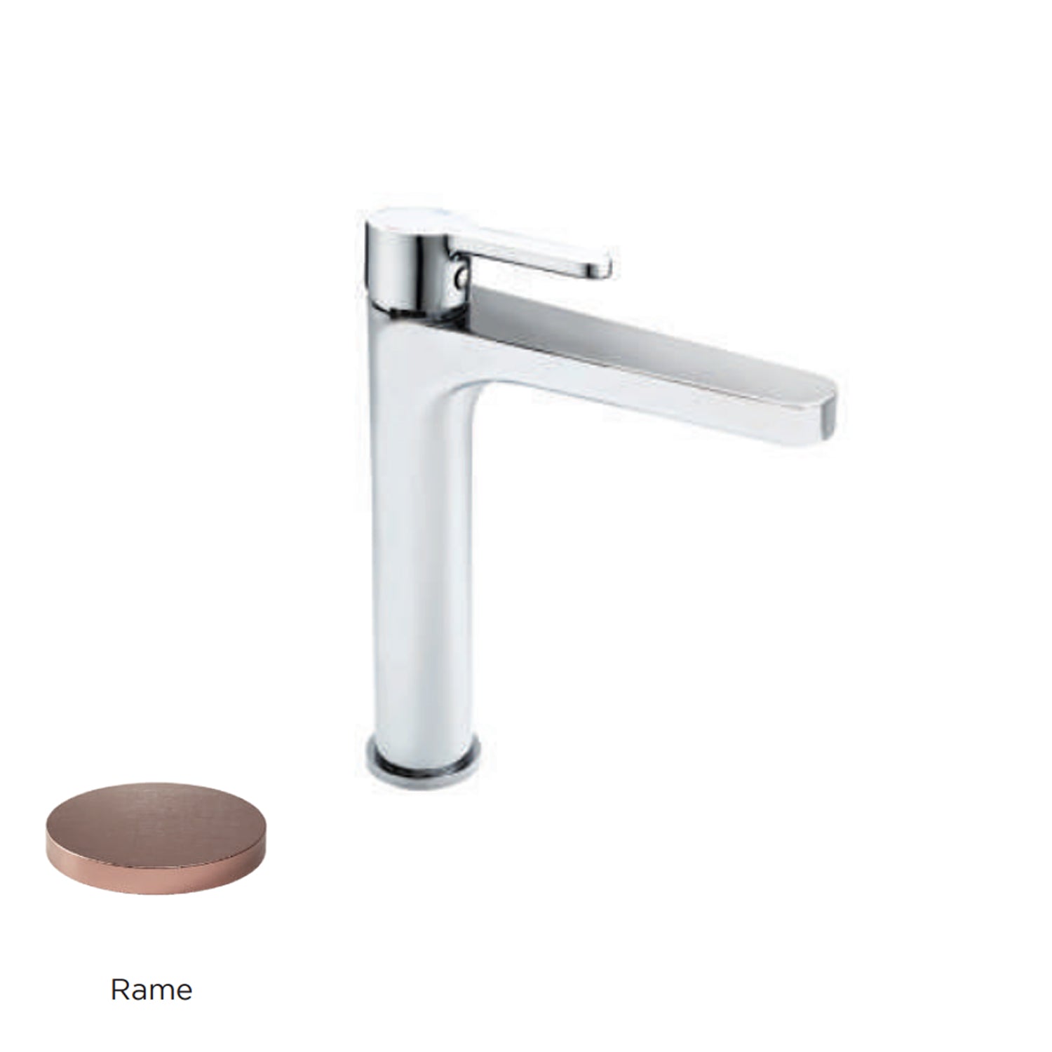 Miscelatore monocomando lavabo alto RubiFlux serie Lume - Rame by CeramicStore | Lo specialista del tuo bagno