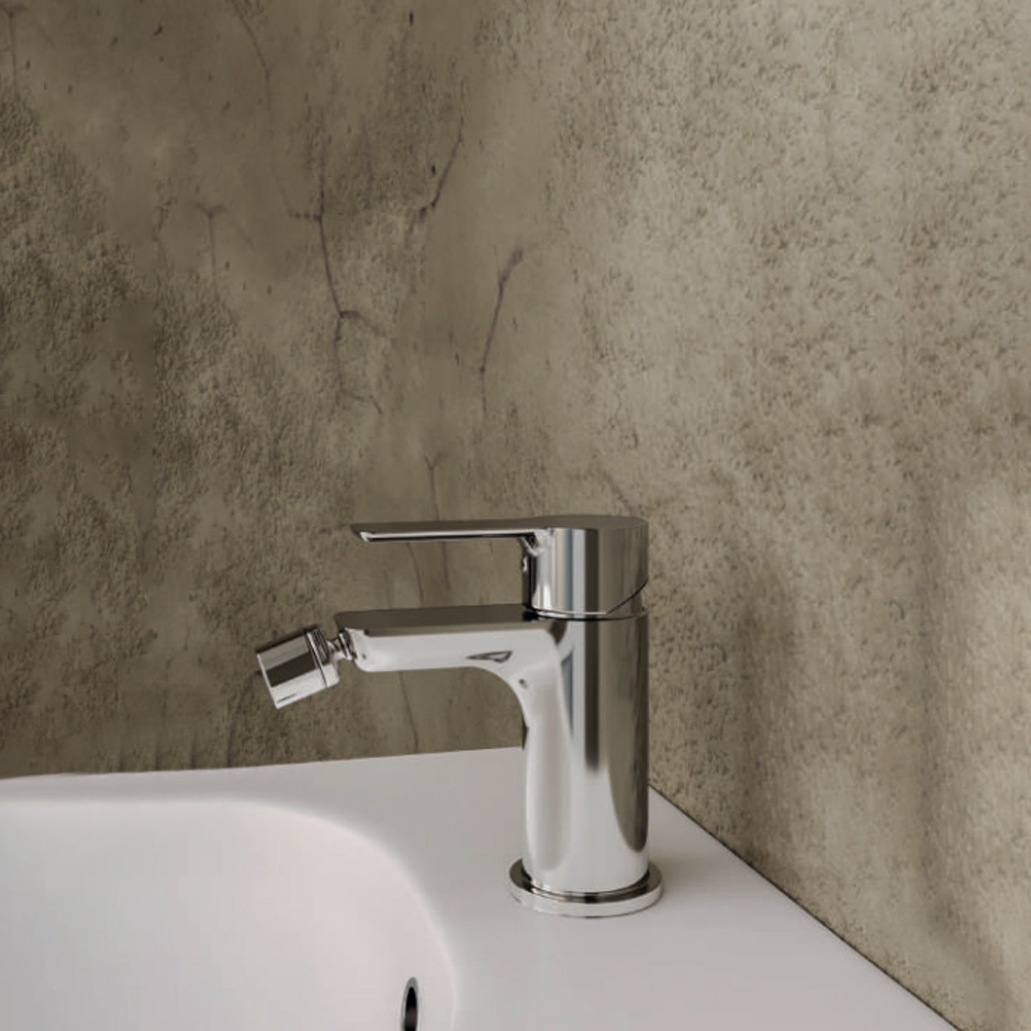 Miscelatore monocomando bidet con scarico RubiFlux serie Zea - Cromo by CeramicStore | Lo specialista del tuo bagno