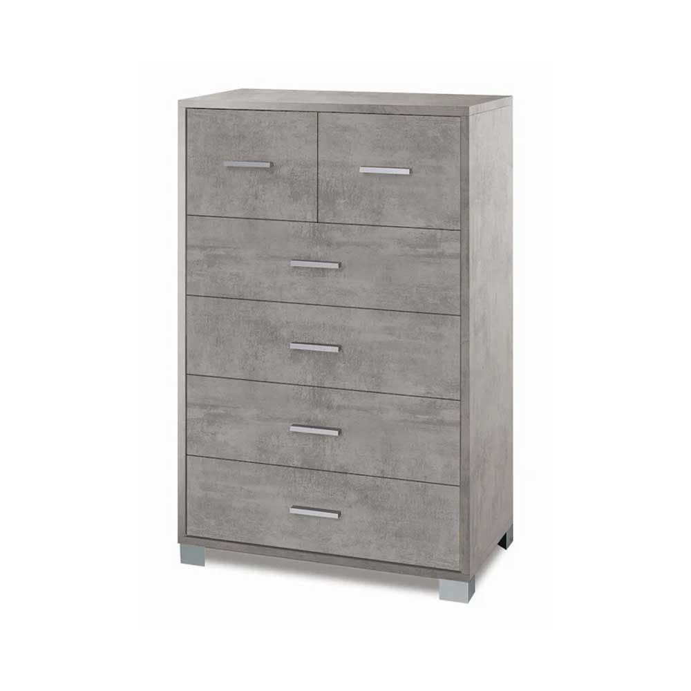 Mobile Cassettiera Verticale a 4 + 2 cassetti finitura Struttura Cemento / Finitura Frontale Cemento by Sarmog by CeramicStore | Lo specialista del tuo bagno