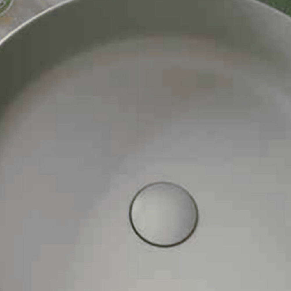 Piletta Free Flow con tappo tondo grigio opaco per lavabi Sensation senza troppo pieno by CeramicStore | Lo specialista del tuo bagno