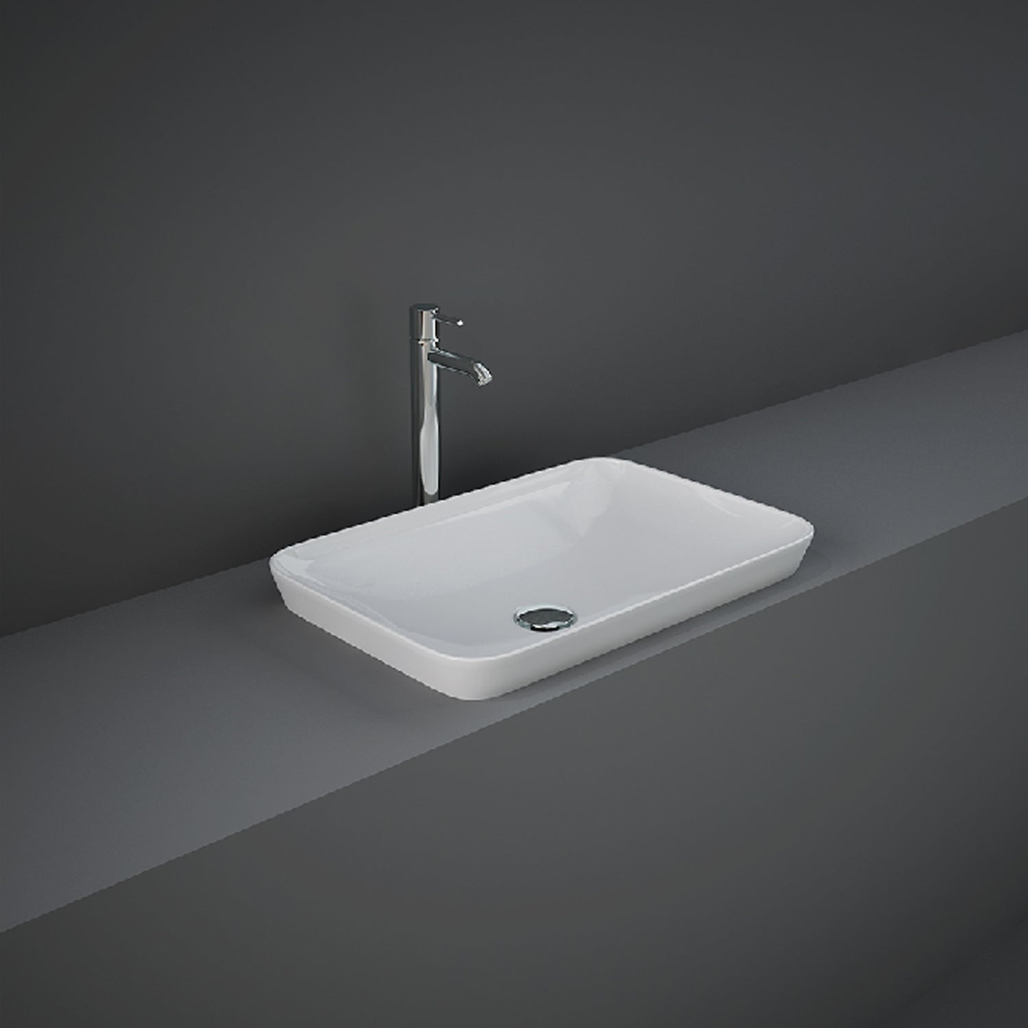 Lavabo ad incasso rettangolare senza foto 55x36 cm - Bianco by CeramicStore | Lo specialista del tuo bagno