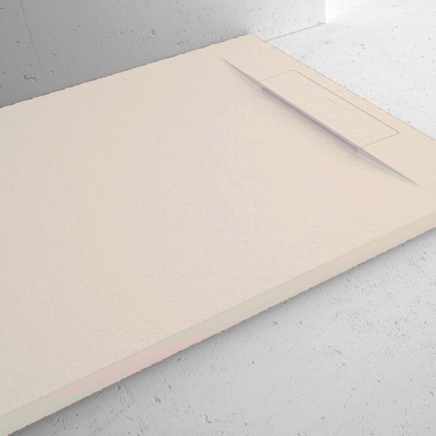 Piatto doccia in resina modello Titano 80x80 cm crema effetto pietra by CeramicStore | Lo specialista del tuo bagno